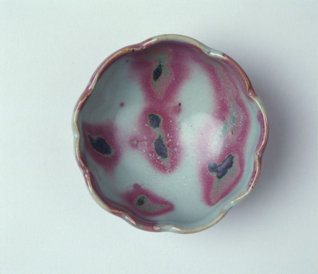 图片[2]-Jun Kiln Sky Blue Glaze Red Spot Petal Bowl-China Archive